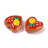 Handmade Heart Lampwork Beads Strands LAMP-P069-04A-06-4
