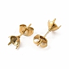 304 Stainless Steel Stud Earring Finding STAS-C071-03B-G-2
