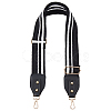 Stripe Pattern Cotton Fabric & PU Leather Bag Straps FIND-WH0001-57A-1
