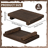 4Pcs Wooden Jewelry Display Pedestals ODIS-WA0001-05-2