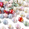 UV Plating Opaque Acrylic Beads PACR-Q005-06-1