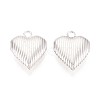 925 Sterling Silver Heart Charms STER-N017-28S-2