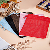 5Pcs 5 Colors Rectangle Polyester Imitation Burlap Packing Pouches Drawstring Bags ABAG-LP0001-65A-1