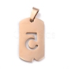 Ion Plating(IP) 304 Stainless Steel Pendants STAS-O127-C05-2