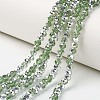 Electroplate Transparent Glass Beads Strands EGLA-A034-T3mm-M06-1