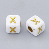 Plated Acrylic Beads X-SACR-N002-06A-2