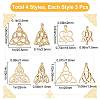 12Pcs 4 Style 304 Stainless Steel Pendants STAS-BBC0001-88-2