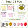 Food Grade Eco-Friendly Silicone Butterfly & Flower Bracelet Pendant Decoration Making Kit DIY-SC0024-85-2