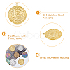 12Pcs 3 Colors Ion Plating(IP) 304 Stainless Steel Pendants STAS-DC0013-99-4