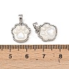 Natural White Shell Paw Print Charms KK-H524-17P-3