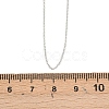 Anti-Tarnish Trendy Unisex Rhodium Plated 925 Sterling Silver Cable Chains Necklaces STER-M034-B-07-4