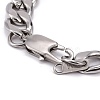 Tarnish Resistant Unisex 304 Stainless Steel Cuban Chain Necklaces NJEW-JN03489-02-3