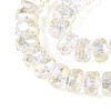 Electroplate Transparent Glass Beads Strands EGLA-N022-04A-D20-3