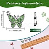 25Pcs 5 Colors Zinc Alloy Butterfly Charms ENAM-SZ0001-81-2