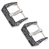 2 Sets Tibetan Style 304 Stainless Steel Watch Band Clasps STAS-UN0039-87A-1