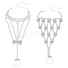 2Pcs 2 Style Crystal Rhinestone Tennis Ring Bracelet BJEW-AN0001-11-1