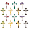 WADORN 21Pcs 7 Colors Zinc Alloy Enamel Big Pendants FIND-WR0011-37-1