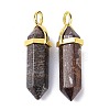 Natural Bronzite Pointed Pendants G-G025-01G-14-2