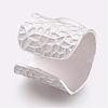 Cuff Brass Pad Finger Ring Settings KK-E703-01MS-2