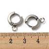 Tarnish Resistant 201 Stainless Steel Huggie Hoop Earrings Findings STAS-A167-01I-P-3