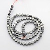 Electroplate Non-magnetic Synthetic Hematite Beads Strands G-J211-01-2