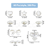 300Pcs 5 Style ABS Plastic Imitation Pearl Beads OACR-DC0001-07-2