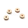 Brass Micro Pave Cubic Zirconia Beads KK-R216-14KCG-1