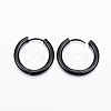 304 Stainless Steel Huggie Hoop Earrings LS-EJEW-F111-20mm-B-2