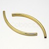 Curved Brass Tube Beads KK-L104-03G-1