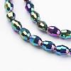 Electroplate Glass Beads Strands GC885Y-1-2