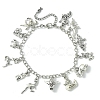 Tibetan Style Alloy Animal Charm Bracelets BJEW-FS00012-1