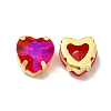 Moonlight Effect Heart Sew on Rhinestone GLAA-P055-05B-G05-2