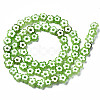 Handmade Millefiori Glass Bead Strands LAMP-J035-6mm-24-3