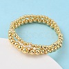 Brass Micro Pave Cubic Zirconia Round Beaded Multi-Strand Bracelets for Women BJEW-B148-02A-G-2