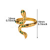 Retro Royal Style Stainless Steel with Cubic Zirconia Cuff Rings for Women FS-WG343E9-09-4