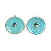 Dyed ynthetic Turquoise Donut Big Pendants TURQ-T004-21-1