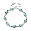 Alloy Resin Oval Link Chain Bracelets for Women BJEW-JB10131-1