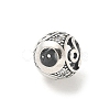 Brass Clear Cubic Zirconia European Beads LS-FIND-M049-01AS-10-2