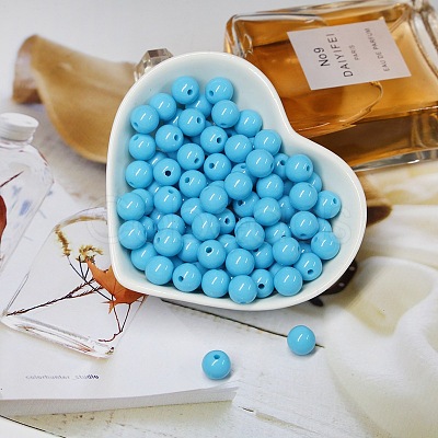 Opaque Acrylic Beads OACR-SZC0001-02A-07-1