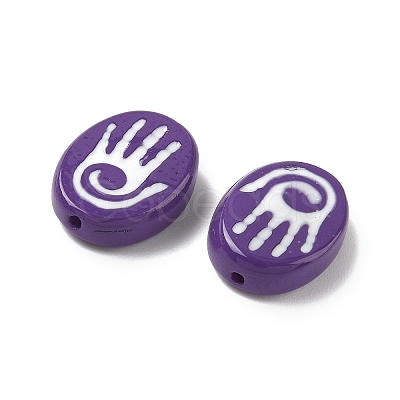 Baking Paint Glass Beads LAMP-D003-06E-1