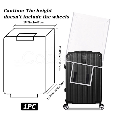 Transparent PVC Luggage Cover AJEW-WH20080-52K-1