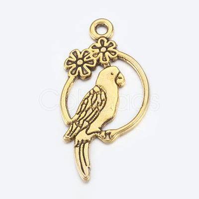 Alloy Tropical Parrot Pendants EA10187Y-1