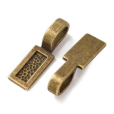 Tibetan Style Alloy Glue-on Flat Pad Bails LS-TIBE-4710-AB-NR-1