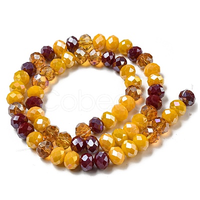 Glass Beads Strands EGLA-A034-M8mm-22-1