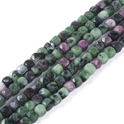 Natural Ruby in Zoisite Beads Strands G-L537-022-1