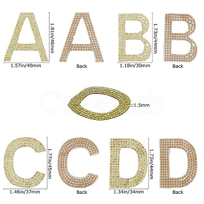 Glitter Hotfix Rhinestone Iron on Patches DIY-WH0183-09A-1