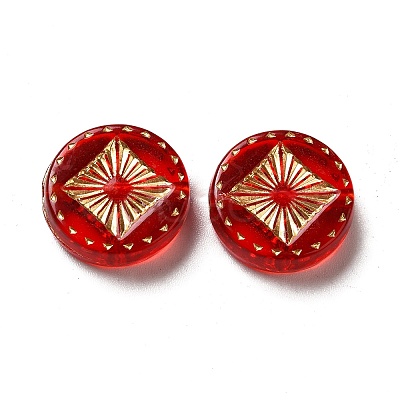 Transparent Plating Acrylic Beads X-OACR-L013-034A-1