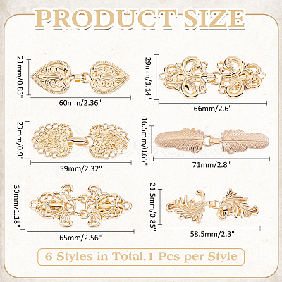 2 Sets 2 Styles Alloy Hook Button AJEW-ME0003-18-1