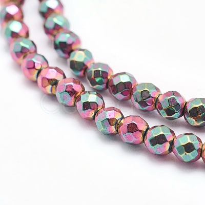Electroplate Non-magnetic Synthetic Hematite Beads Strands G-L486-C-02-1