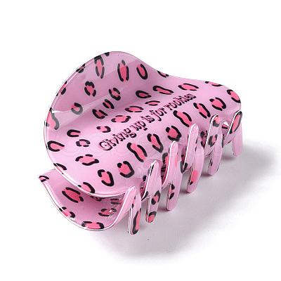 Leopard Print Pattern PVC Claw Hair Clips LS-PHAR-M013-02H-1